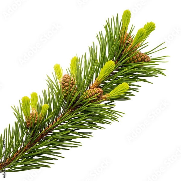 Fototapeta pine branch with cones