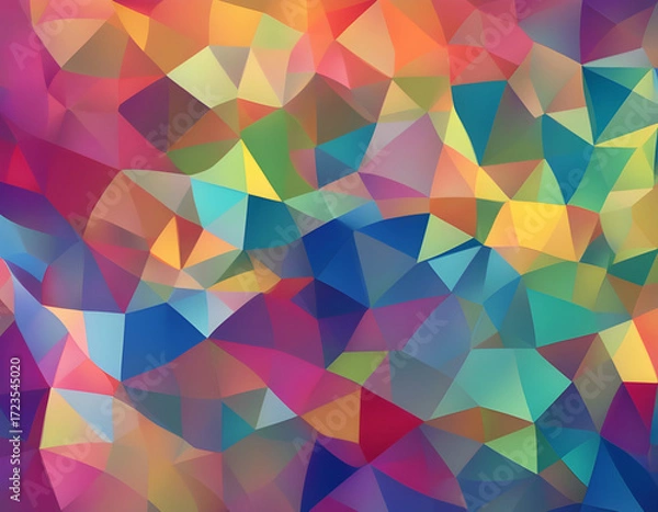 Fototapeta colorful vector abstract irregular polygonal square background - triangle low poly pattern