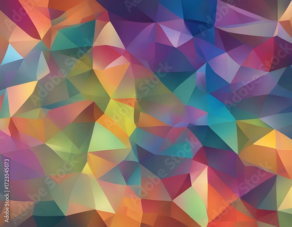 Fototapeta colorful vector abstract irregular polygonal square background - triangle low poly pattern