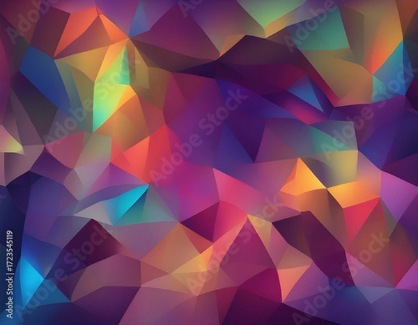 Fototapeta colorful vector abstract irregular polygonal square background - triangle low poly pattern