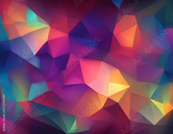 Fototapeta colorful vector abstract irregular polygonal square background - triangle low poly pattern