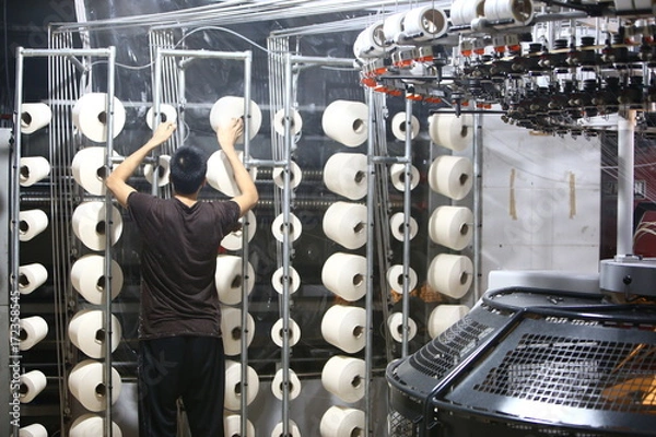 Obraz tekstil üretim