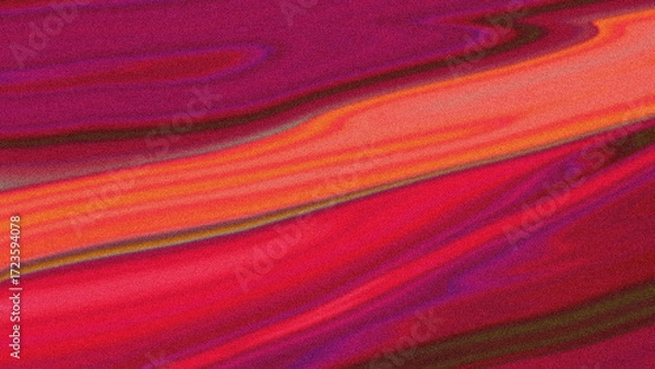 Fototapeta Radiant Flow of Crimson, Orange, and Violet Waves Blending Seamlessly in Abstract Fluid Marble Texture Background
