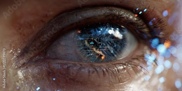 Fototapeta Digital Eye: A Glimpse into the Technological Future