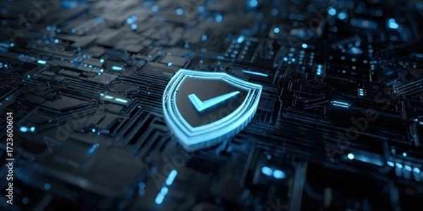 Obraz Cybersecurity Shield: Digital Protection and Data Safety