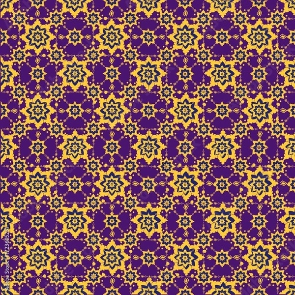 Obraz Purple Seamless Mystical Blue Abstract Pattern Background