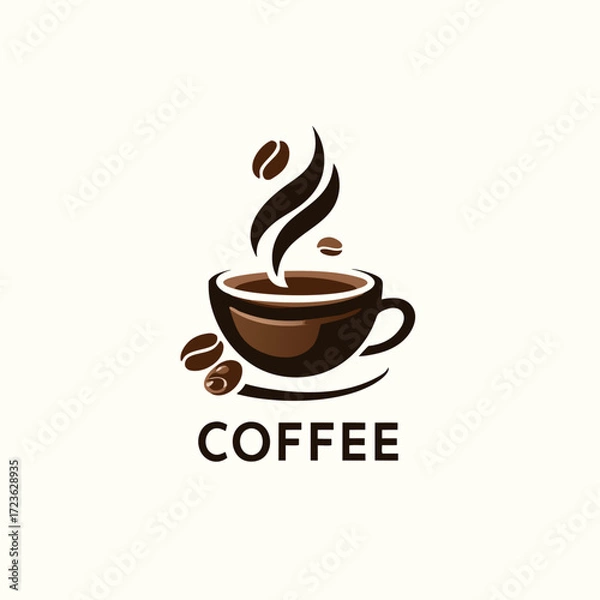 Obraz coffee, cup, drink, hot, vector, cafe, tea, mug, 