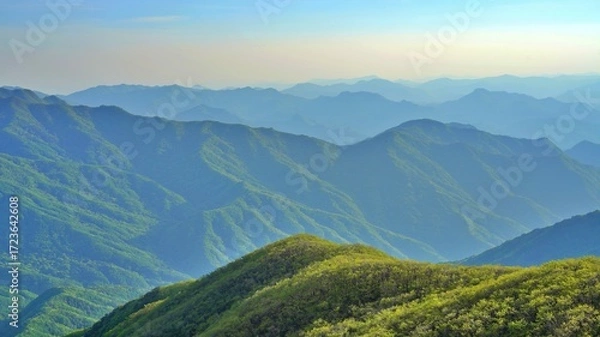 Obraz Beautiful natural scenery from Sobaeksan Mountain, Korea