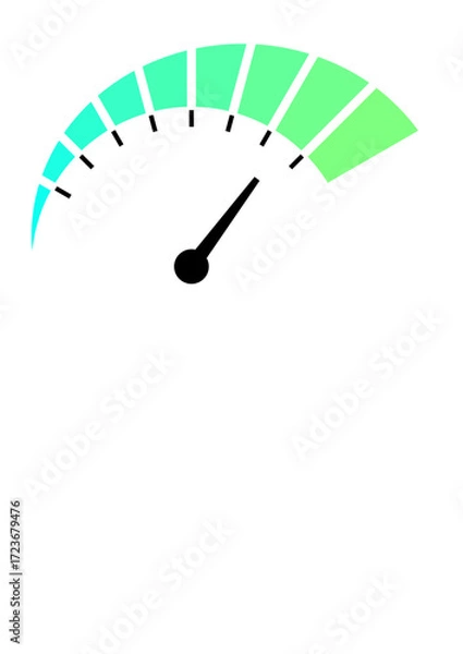 Obraz speedometer green SVG