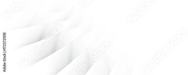 Fototapeta Abstract white and gray color, modern design stripes background with geometric shape. Vector illustration.