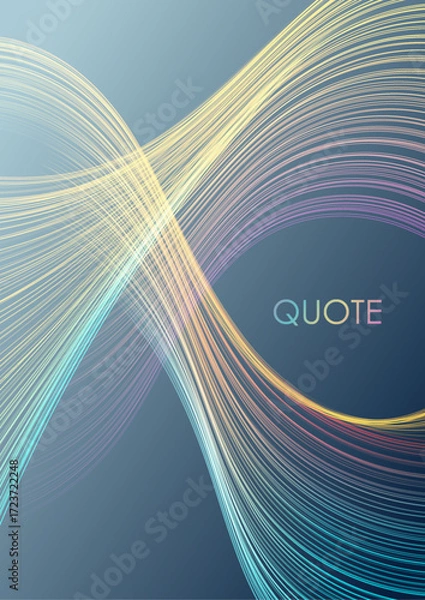 Fototapeta Colorful holographic minimal wavy lines abstract concept background