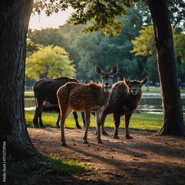 Obraz deer in the jungle