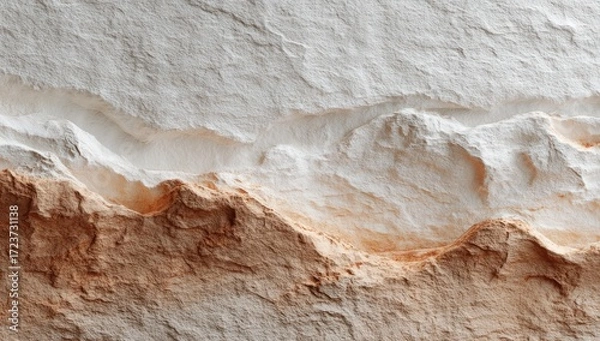 Fototapeta Detailed Close Up of Natural Stratified Rock Layers with Earthy Tones.