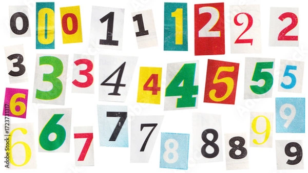 Obraz collage numbers 