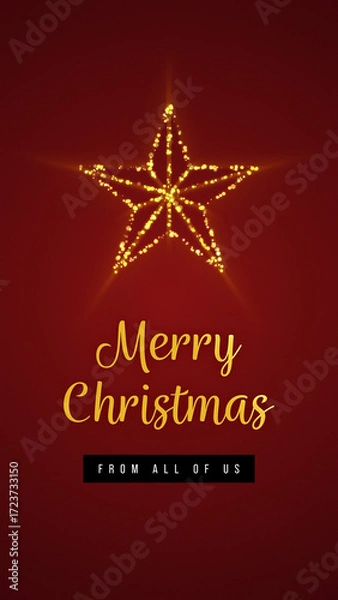Fototapeta Festive Sparkling Logo Title Vertical