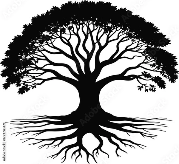 Fototapeta Abstract geometric composition with vibrant color palette and clean lines