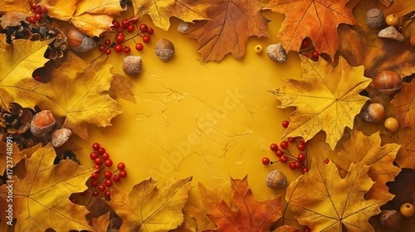 Obraz autumn leaves background