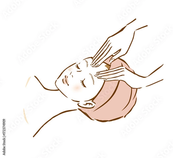 Obraz 女性　美容　マッサージ　顔