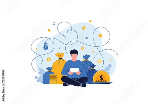 Fototapeta Understanding financial literacy and planning for a better future.