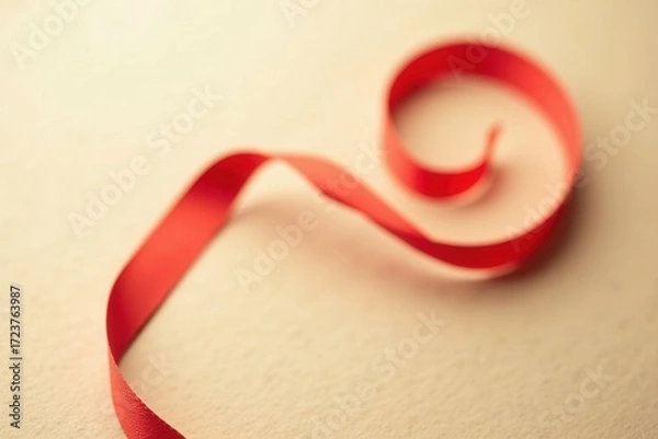 Fototapeta Red Ribbon Curl
