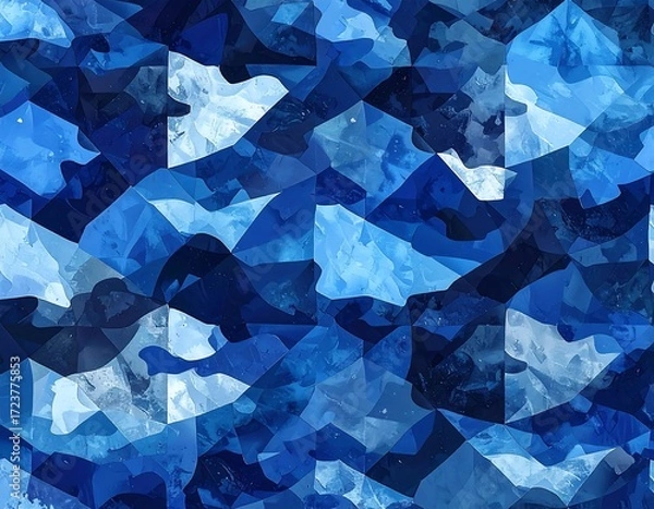 Obraz Abstract blue polygon pattern