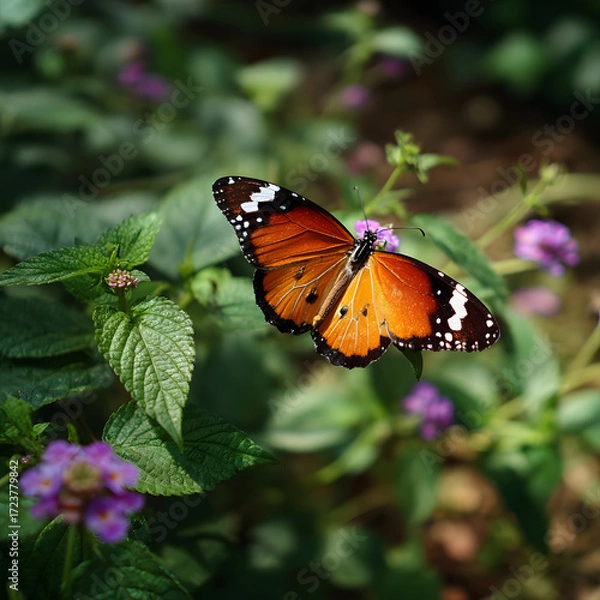 Obraz butterfly on flower