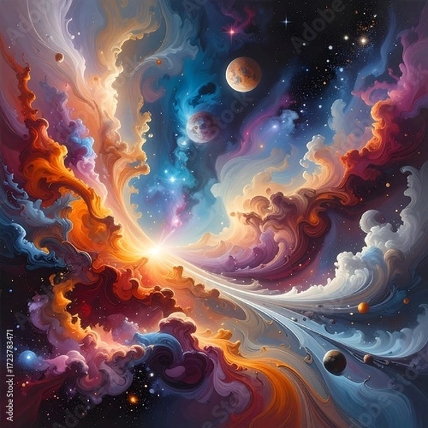 Obraz Abstract cosmic cloudscape