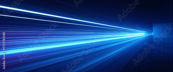 Fototapeta Abstract Blue Light Trails