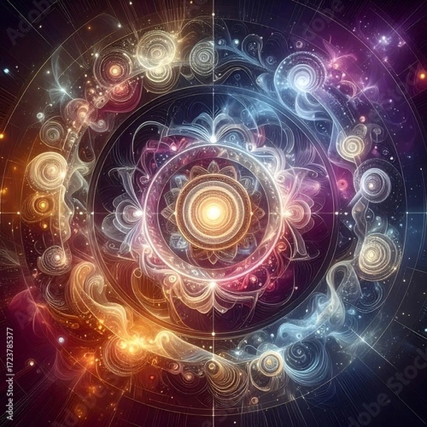Obraz Abstract cosmic mandala