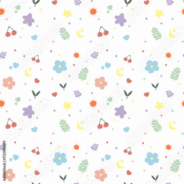 Fototapeta seamless background with confetti