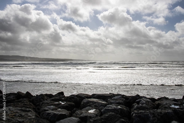 Obraz storm clouds over the sea