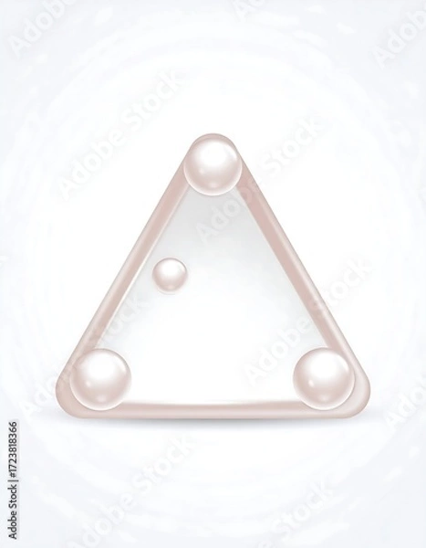 Fototapeta Abstract triangle shape with orbs