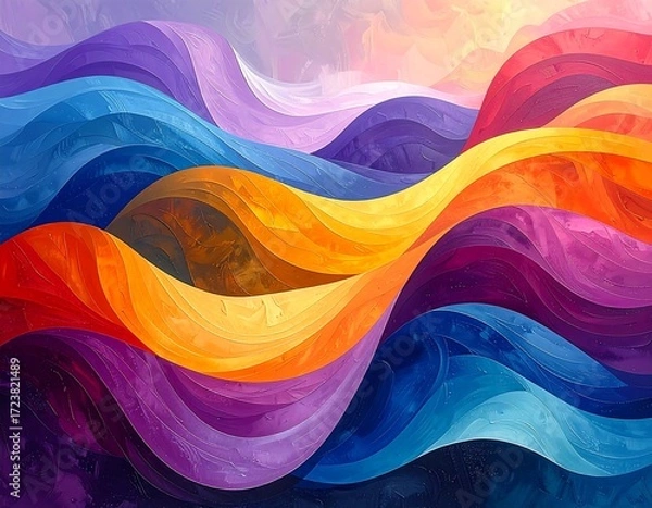 Fototapeta Abstract wavy colorful design