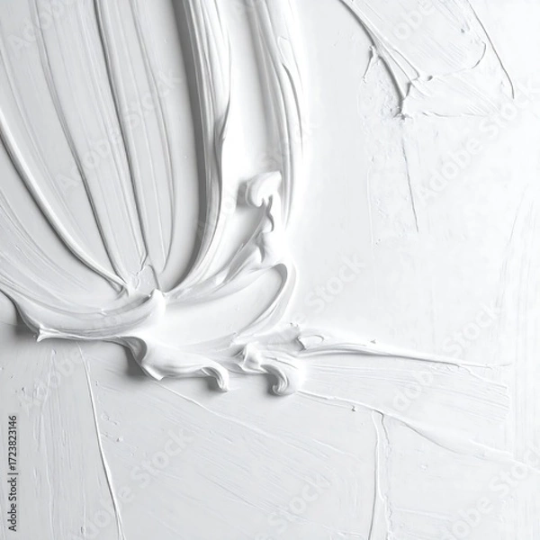 Fototapeta Abstract white paint strokes