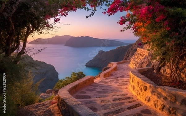 Fototapeta sunset over the river