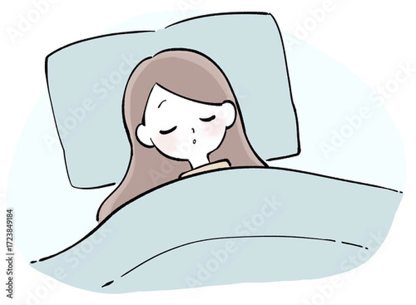 Obraz 仰向けで眠る女性