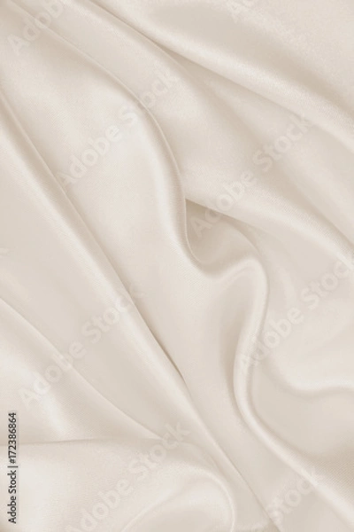 Fototapeta Smooth elegant golden silk or satin luxury cloth texture as wedding background. Luxurious background design. In Sepia toned. Retro style
