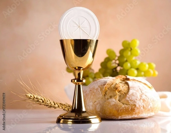 Obraz Communion elements on a table