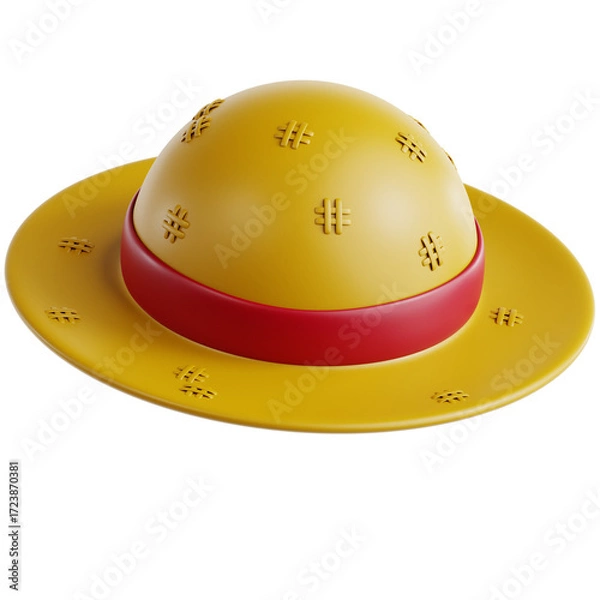 Fototapeta High quality illustration of Straw Hat or Farmer Hat in an agricultural, symbolizing farming, sustainability, and the importance of food production.