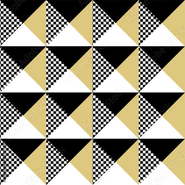 Fototapeta Seamless abstract geometric pattern. Vector Illustration.