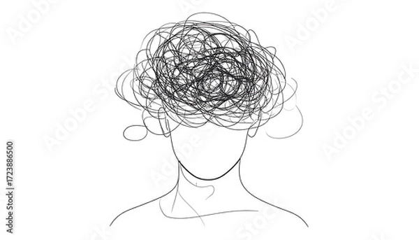 Obraz Confused mind, tangled thoughts