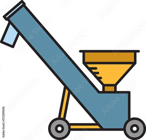 Fototapeta grain auger transfer machine icon