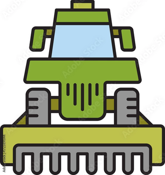 Fototapeta silage cutter farming equipment icon