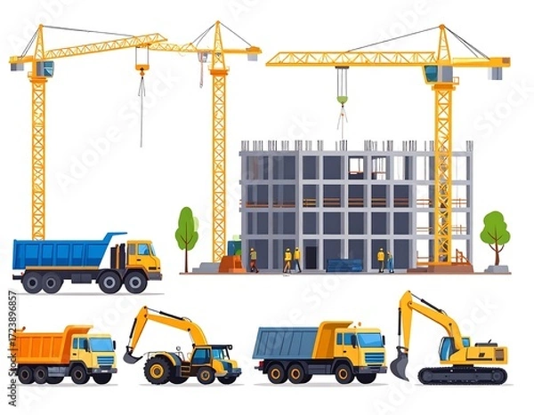 Obraz Construction site illustration