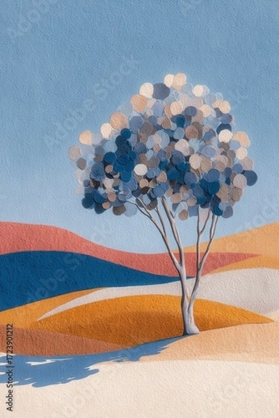 Obraz Abstract Tree in Desert Landscape