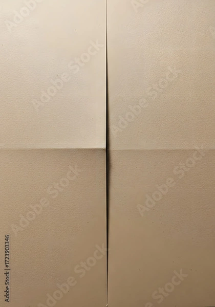 Fototapeta Beige Paper Folded in Quadrants, Abstract Art, Texture, Design, Minimalist Background