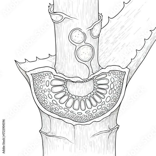 Obraz Aloe Vera Minimal Line Illustration