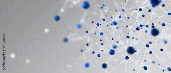 Obraz Abstract network of interconnected spheres (1)