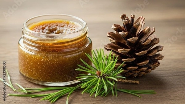 Obraz christmas candle and pine cones