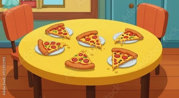Obraz Pizza slices on a table
